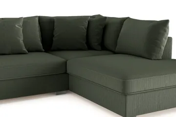 Rossita 4-sits Högervänd L-formad Djup Schäslongsoffa i Manchester - Mörkgrön - Möbler - Soffa - Divansoffor & schäslongsoffa