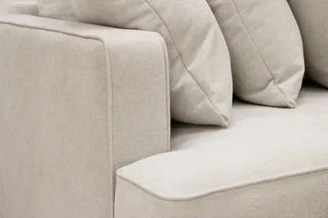 Rossita 4-sits Högervänd L-formad Djup Schäslongsoffa med Hel dyna i Tyg - Beige - Möbler - Soffa - Divansoffor & schäslongsoffa