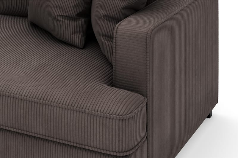 Rossita 4-sits Vänstervänd L-formad Djup Schäslongsoffa i Manchester - Mörkgrå - Möbler - Soffa - Divansoffor & schäslongsoffa