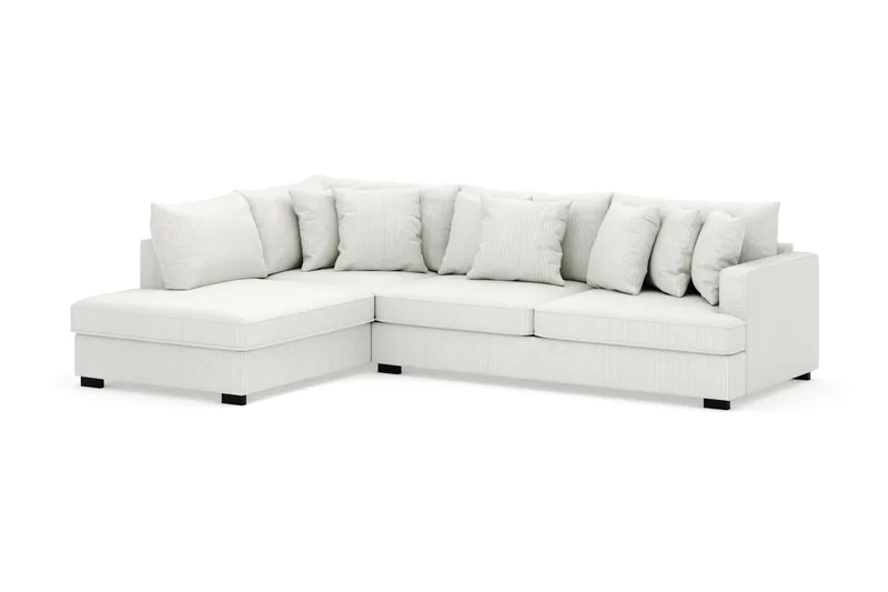 Rossita 4-sits Vänstervänd L-formad Djup Schäslongsoffa i Manchester - Offwhite - Möbler - Soffa - Divansoffor & schäslongsoffa