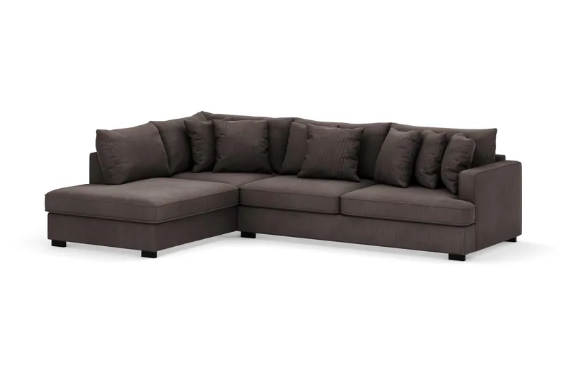 Rossita 4-sits Vänstervänd L-formad Djup Schäslongsoffa i Manchester - Taupe - Möbler - Soffa - Divansoffor & schäslongsoffa