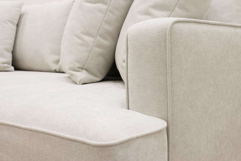 Rossita 4-sits Vänstervänd L-formad Djup Schäslongsoffa i Tyg - Beige - Möbler - Soffa - Divansoffor & schäslongsoffa