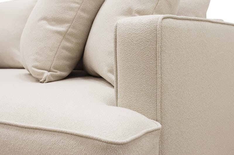 Rossita Djup 4-sits Bouclé L Soffa med Schäslong Vänster - Ljus Beige - Möbler - Soffa - Divansoffor & schäslongsoffa