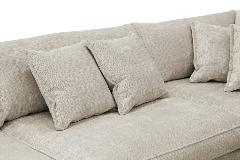Rossita Lyx 4-sits Extra djup Soffa med Schäslong Höger - Beige Chenille - Möbler - Soffa - Divansoffor & schäslongsoffa