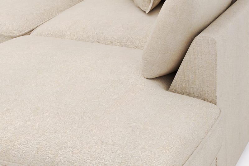 Rossita Lyx 4-sits Extra djup Soffa med Schäslong Höger - Beige Chenille - Möbler - Soffa - Divansoffor & schäslongsoffa