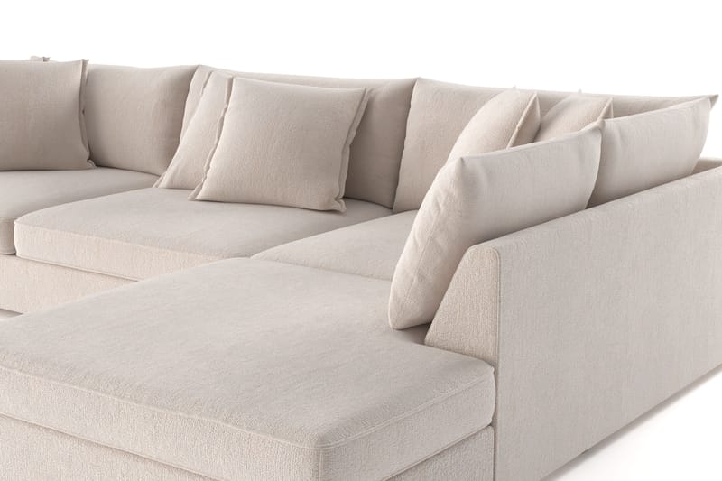 Rossita Lyx 4-sits Extra djup Soffa med Schäslong Höger - Beige Chenille - Möbler - Soffa - Divansoffor & schäslongsoffa