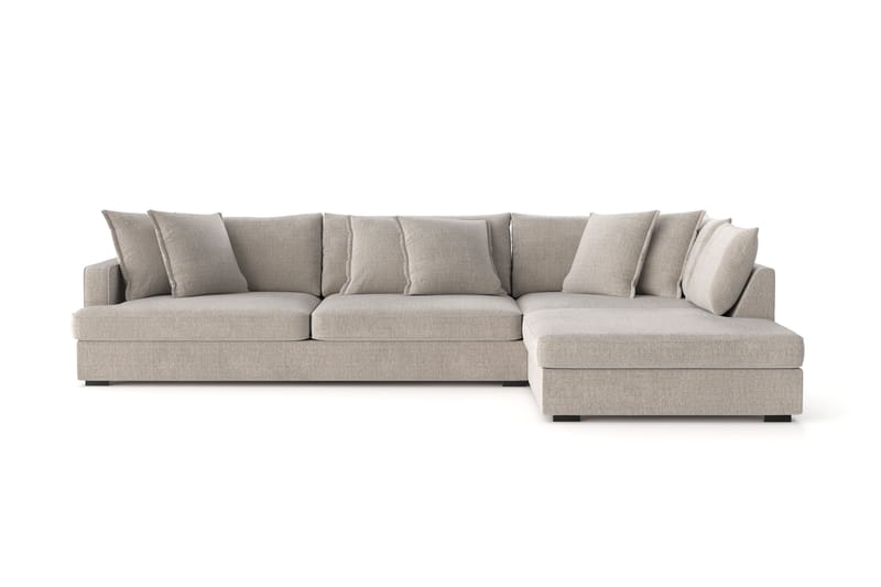 Rossita Lyx 4-sits Extra djup Soffa med Schäslong Höger - Beige Chenille - Möbler - Soffa - Divansoffor & schäslongsoffa