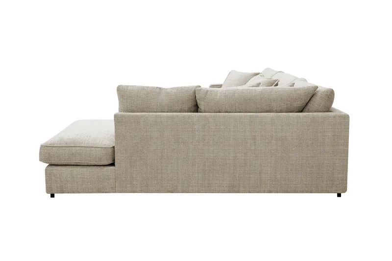 Rossita Lyx 4-sits Extra djup Soffa med Schäslong Höger - Beige Chenille - Möbler - Soffa - Divansoffor & schäslongsoffa