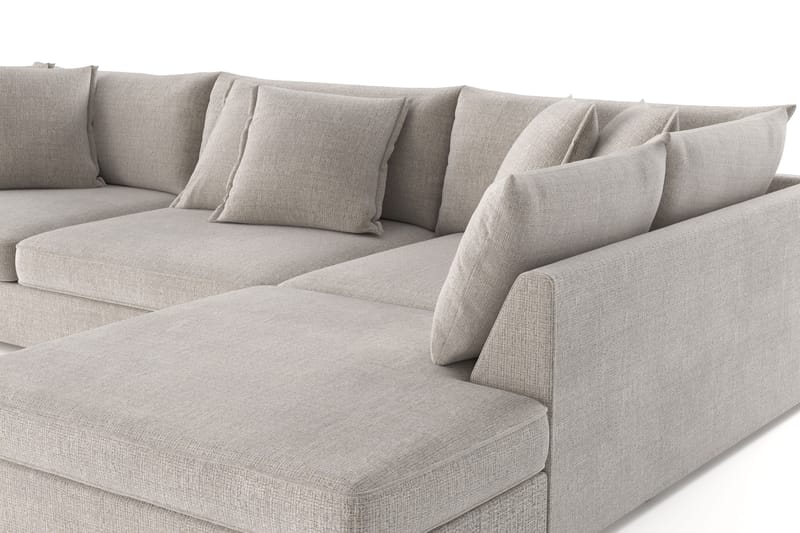 Rossita Lyx 4-sits Extra djup Soffa med Schäslong Höger - Beige Chenille - Möbler - Soffa - Divansoffor & schäslongsoffa