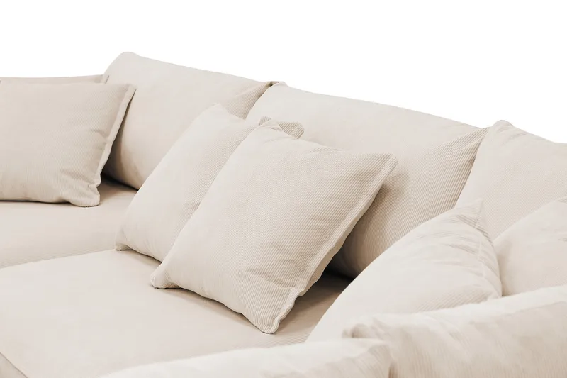 Rossita Lyx 4-sits Extra djup Soffa med Schäslong Höger - Beige Manchester - Möbler - Soffa - Divansoffor & schäslongsoffa