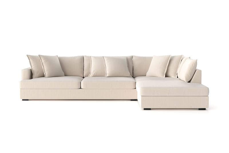 Rossita Lyx 4-sits Extra djup Soffa med Schäslong Höger - Beige Manchester - Möbler - Soffa - Divansoffor & schäslongsoffa