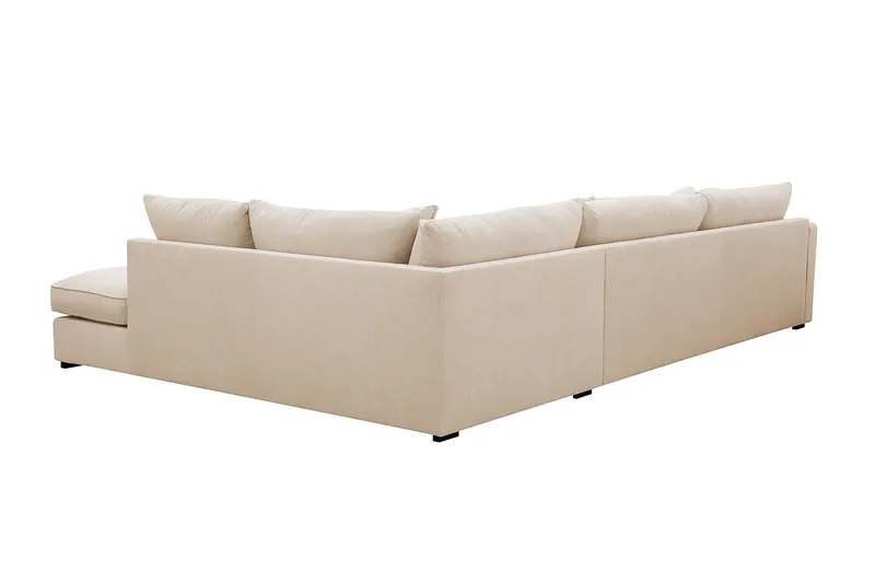 Rossita Lyx 4-sits Extra djup Soffa med Schäslong Höger - Beige Manchester - Möbler - Soffa - Divansoffor & schäslongsoffa