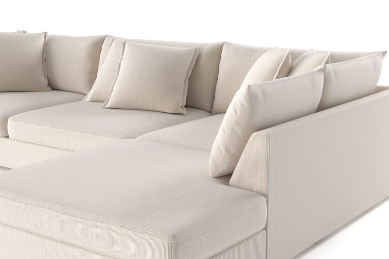 Rossita Lyx 4-sits Extra djup Soffa med Schäslong Höger - Beige Manchester - Möbler - Soffa - Divansoffor & schäslongsoffa