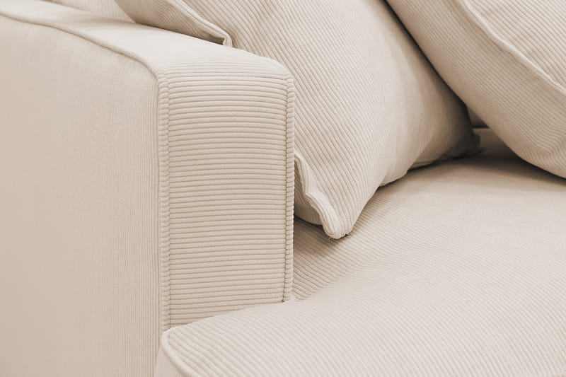 Rossita Lyx 4-sits Extra djup Soffa med Schäslong Höger - Beige Manchester - Möbler - Soffa - Divansoffor & schäslongsoffa