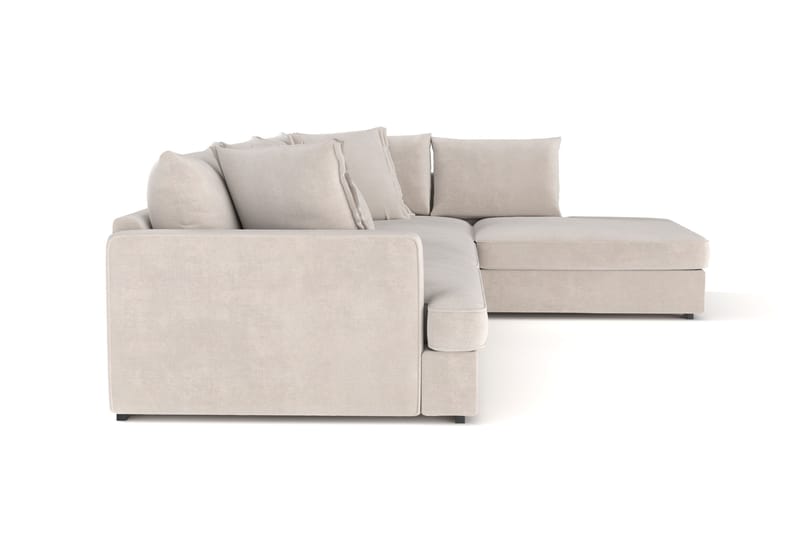 Rossita Lyx 4-sits Extra djup Soffa med Schäslong Höger - Beige Tyg - Möbler - Soffa - Divansoffor & schäslongsoffa