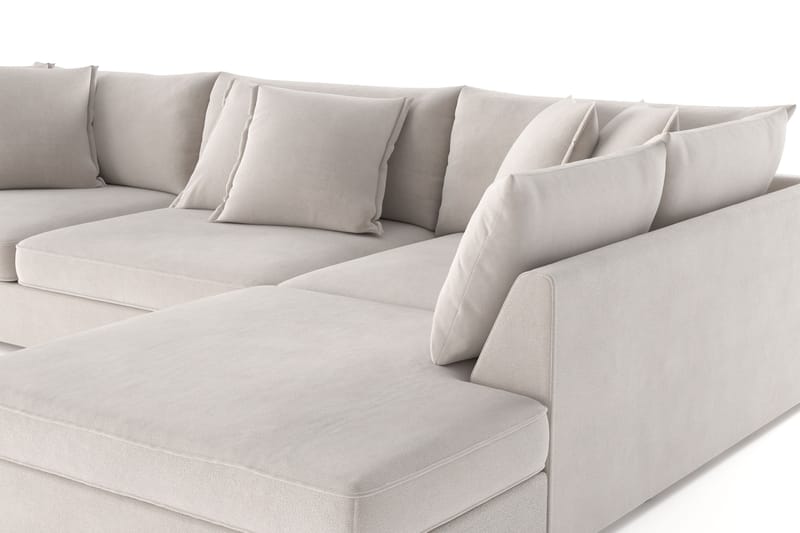 Rossita Lyx 4-sits Extra djup Soffa med Schäslong Höger - Beige Tyg - Möbler - Soffa - Divansoffor & schäslongsoffa