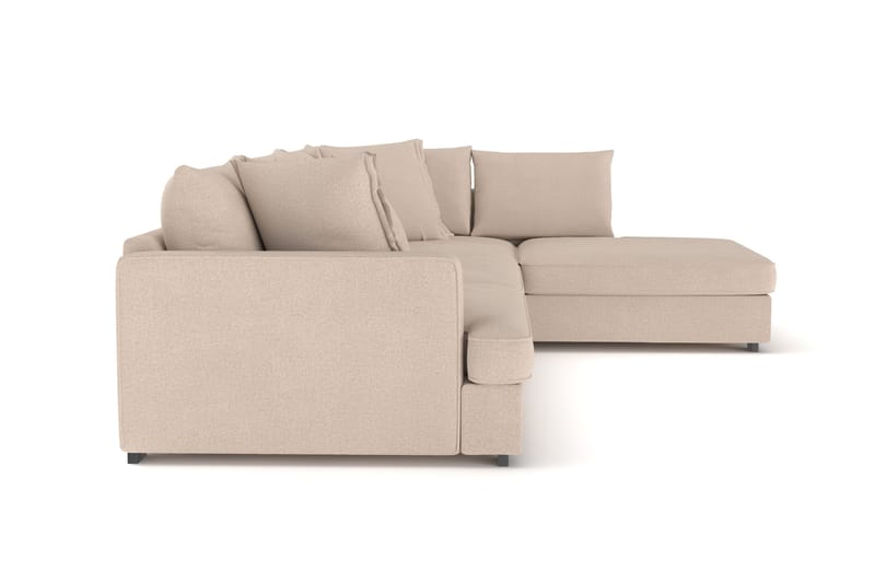 Rossita Lyx 4-sits Extra djup Soffa med Schäslong Höger - Beige Tyg - Möbler - Soffa - Divansoffor & schäslongsoffa