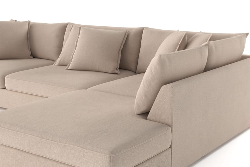 Rossita Lyx 4-sits Extra djup Soffa med Schäslong Höger - Beige Tyg - Möbler - Soffa - Divansoffor & schäslongsoffa
