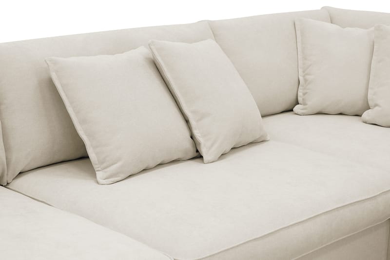 Rossita Lyx 4-sits Extra djup Soffa med Schäslong Höger - Beige Tyg - Möbler - Soffa - Divansoffor & schäslongsoffa