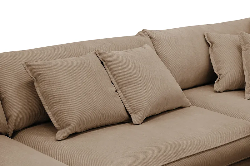 Rossita Lyx 4-sits Extra djup Soffa med Schäslong Höger - Brun Manchester - Möbler - Soffa - Divansoffor & schäslongsoffa