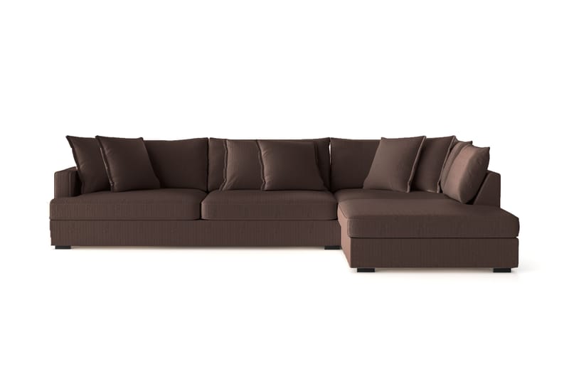 Rossita Lyx 4-sits Extra djup Soffa med Schäslong Höger - Brun Manchester - Möbler - Soffa - Divansoffor & schäslongsoffa
