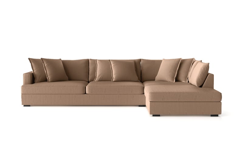 Rossita Lyx 4-sits Extra djup Soffa med Schäslong Höger - Brun Manchester - Möbler - Soffa - Divansoffor & schäslongsoffa