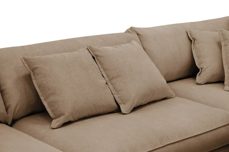 Rossita Lyx 4-sits Extra djup Soffa med Schäslong Höger - Brun Manchester - Möbler - Soffa - Divansoffor & schäslongsoffa