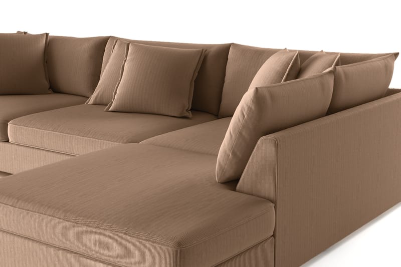 Rossita Lyx 4-sits Extra djup Soffa med Schäslong Höger - Brun Manchester - Möbler - Soffa - Divansoffor & schäslongsoffa