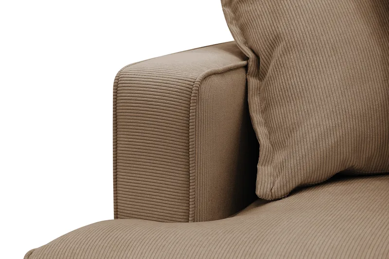 Rossita Lyx 4-sits Extra djup Soffa med Schäslong Höger - Brun Manchester - Möbler - Soffa - Divansoffor & schäslongsoffa