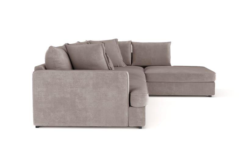 Rossita Lyx 4-sits Extra djup Soffa med Schäslong Höger - Brun Tyg - Möbler - Soffa - Divansoffor & schäslongsoffa