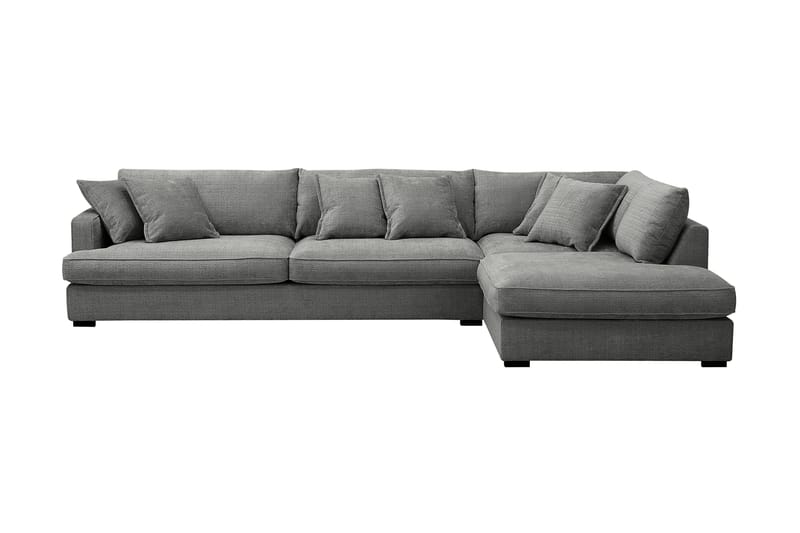 Rossita Lyx 4-sits Extra djup Soffa med Schäslong Höger - Grå Chenille - Möbler - Soffa - Divansoffor & schäslongsoffa
