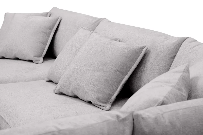 Rossita Lyx 4-sits Extra djup Soffa med Schäslong Höger - Grå Chenille - Möbler - Soffa - Divansoffor & schäslongsoffa