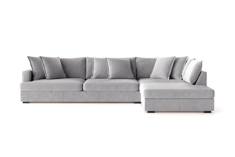 Rossita Lyx 4-sits Extra djup Soffa med Schäslong Höger - Grå Chenille - Möbler - Soffa - Divansoffor & schäslongsoffa