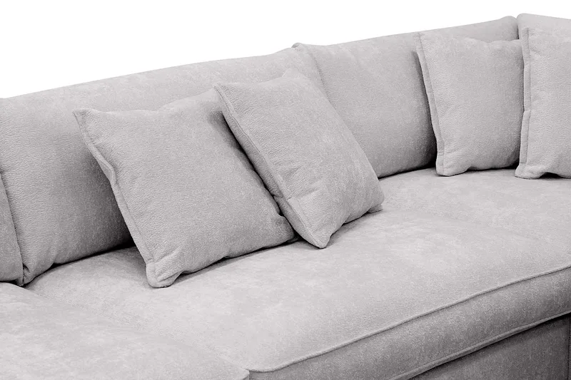 Rossita Lyx 4-sits Extra djup Soffa med Schäslong Höger - Grå Chenille - Möbler - Soffa - Divansoffor & schäslongsoffa