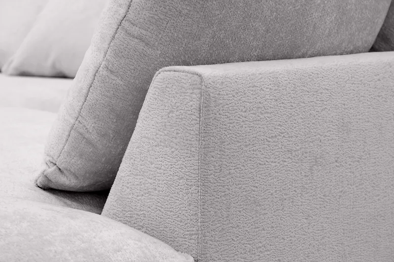 Rossita Lyx 4-sits Extra djup Soffa med Schäslong Höger - Grå Chenille - Möbler - Soffa - Divansoffor & schäslongsoffa