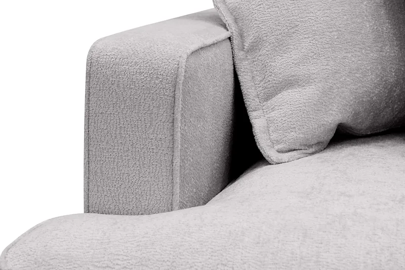 Rossita Lyx 4-sits Extra djup Soffa med Schäslong Höger - Grå Chenille - Möbler - Soffa - Divansoffor & schäslongsoffa