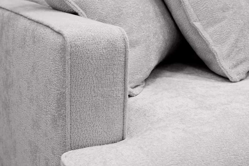 Rossita Lyx 4-sits Extra djup Soffa med Schäslong Höger - Grå Chenille - Möbler - Soffa - Divansoffor & schäslongsoffa