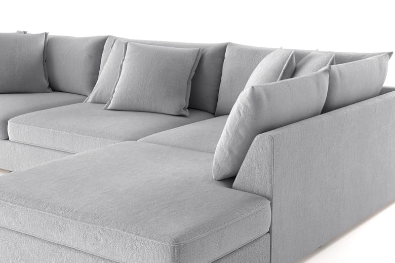 Rossita Lyx 4-sits Extra djup Soffa med Schäslong Höger - Grå Chenille - Möbler - Soffa - Divansoffor & schäslongsoffa