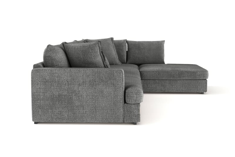 Rossita Lyx 4-sits Extra djup Soffa med Schäslong Höger - Grå Chenille - Möbler - Soffa - Divansoffor & schäslongsoffa