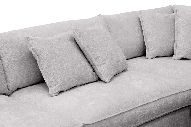 Rossita Lyx 4-sits Extra djup Soffa med Schäslong Höger - Grå Chenille - Möbler - Soffa - Divansoffor & schäslongsoffa