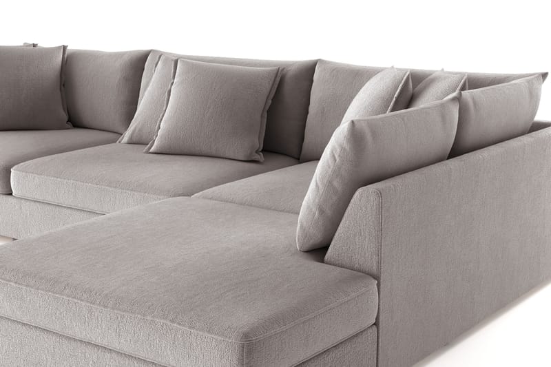 Rossita Lyx 4-sits Extra djup Soffa med Schäslong Höger - Grå/Brun Chenille - Möbler - Soffa - Divansoffor & schäslongsoffa