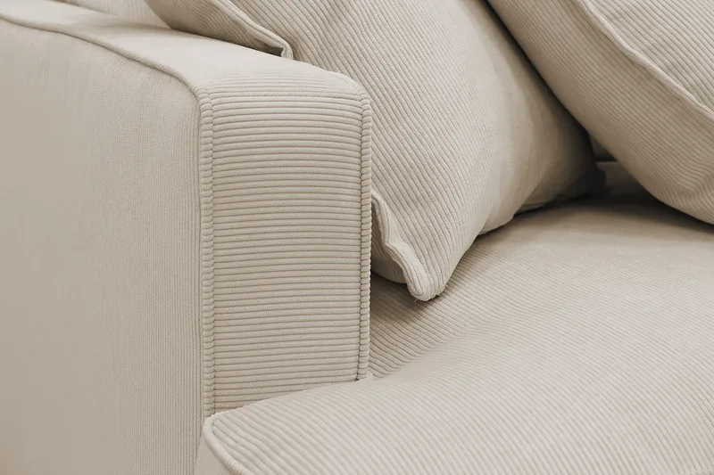 Rossita Lyx 4-sits Extra djup Soffa med Schäslong Höger - Greige Manchester - Möbler - Soffa - Divansoffor & schäslongsoffa