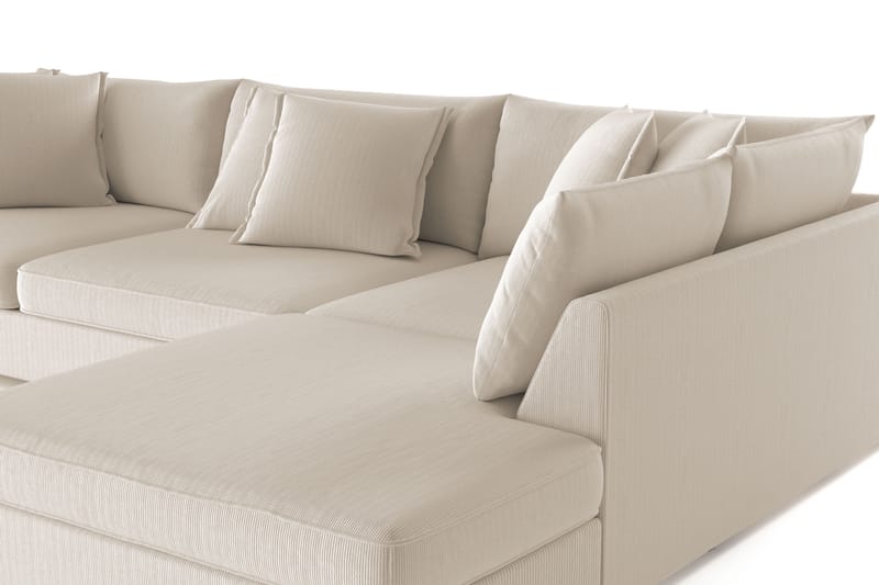 Rossita Lyx 4-sits Extra djup Soffa med Schäslong Höger - Greige Manchester - Möbler - Soffa - Divansoffor & schäslongsoffa