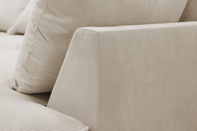 Rossita Lyx 4-sits Extra djup Soffa med Schäslong Höger - Greige Manchester - Möbler - Soffa - Divansoffor & schäslongsoffa