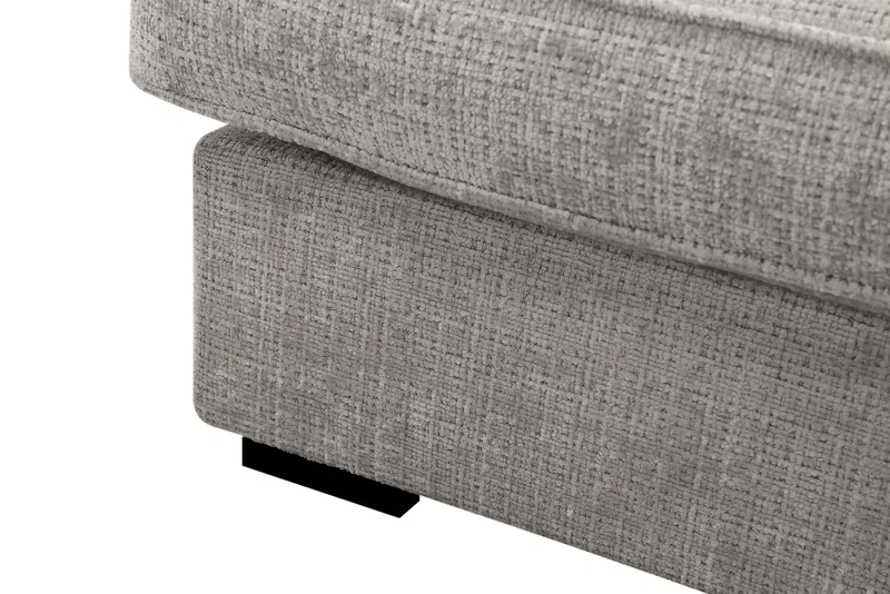 Rossita Lyx 4-sits Extra djup Soffa med Schäslong Höger - Ljusgrå Chenille - Möbler - Soffa - Divansoffor & schäslongsoffa