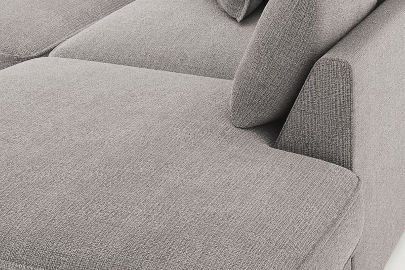 Rossita Lyx 4-sits Extra djup Soffa med Schäslong Höger - Ljusgrå Chenille - Möbler - Soffa - Divansoffor & schäslongsoffa