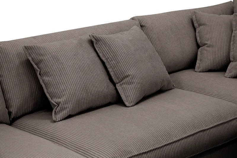 Rossita Lyx 4-sits Extra djup Soffa med Schäslong Höger - Mörkgrå Manchester - Möbler - Soffa - Divansoffor & schäslongsoffa