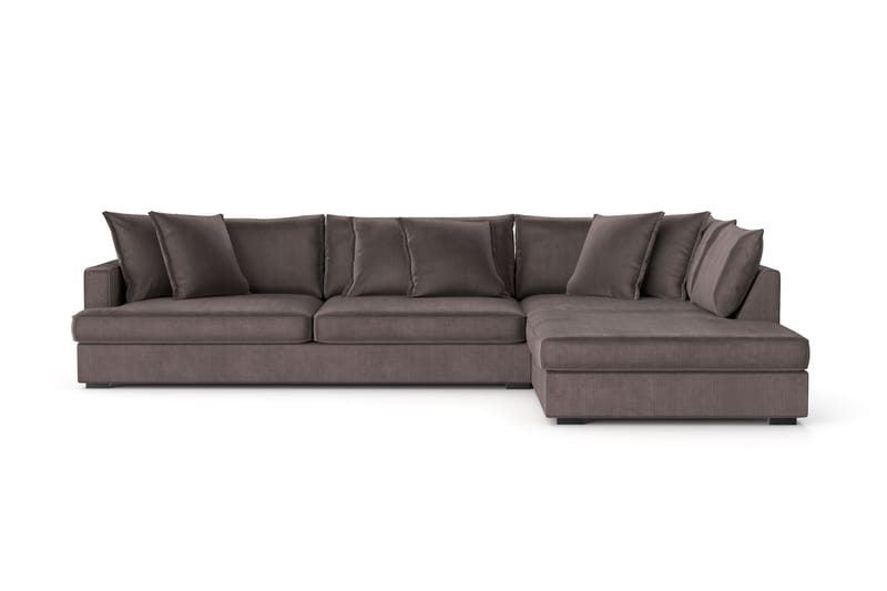 Rossita Lyx 4-sits Extra djup Soffa med Schäslong Höger - Mörkgrå Manchester - Möbler - Soffa - Divansoffor & schäslongsoffa