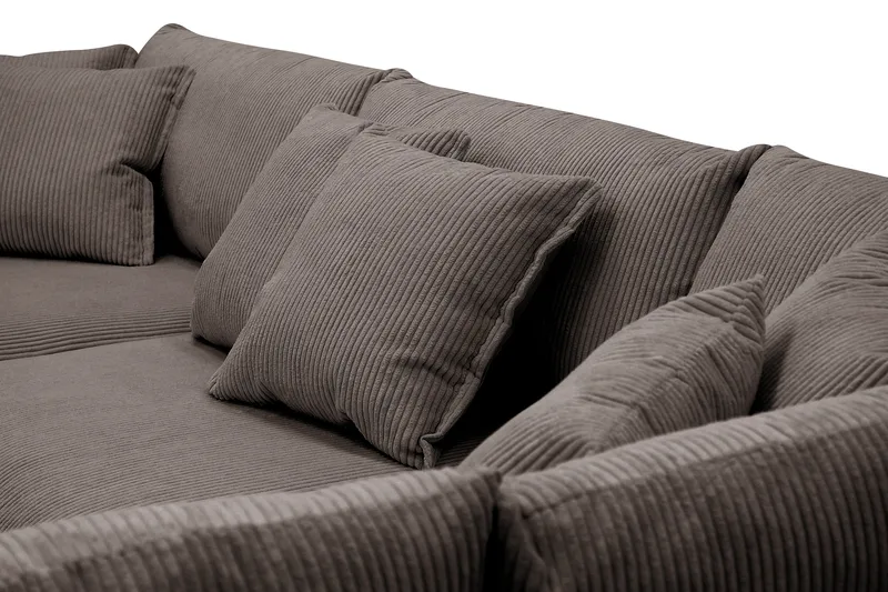 Rossita Lyx 4-sits Extra djup Soffa med Schäslong Höger - Mörkgrå Manchester - Möbler - Soffa - Divansoffor & schäslongsoffa