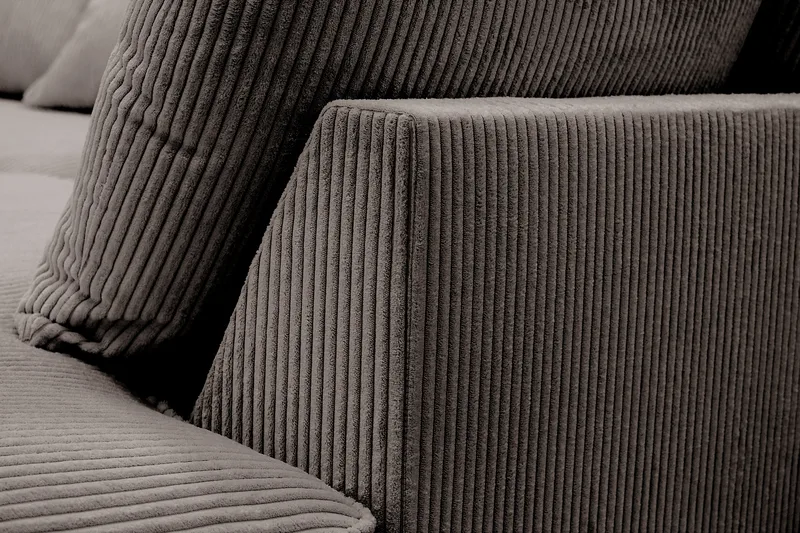 Rossita Lyx 4-sits Extra djup Soffa med Schäslong Höger - Mörkgrå Manchester - Möbler - Soffa - Divansoffor & schäslongsoffa